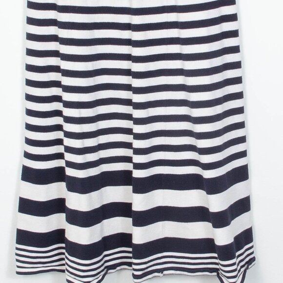 Boden Womens Harriet A-Line Striped Cap Sleeve Knit Midi Dress Size 8 Navy White - Picture 6 of 11